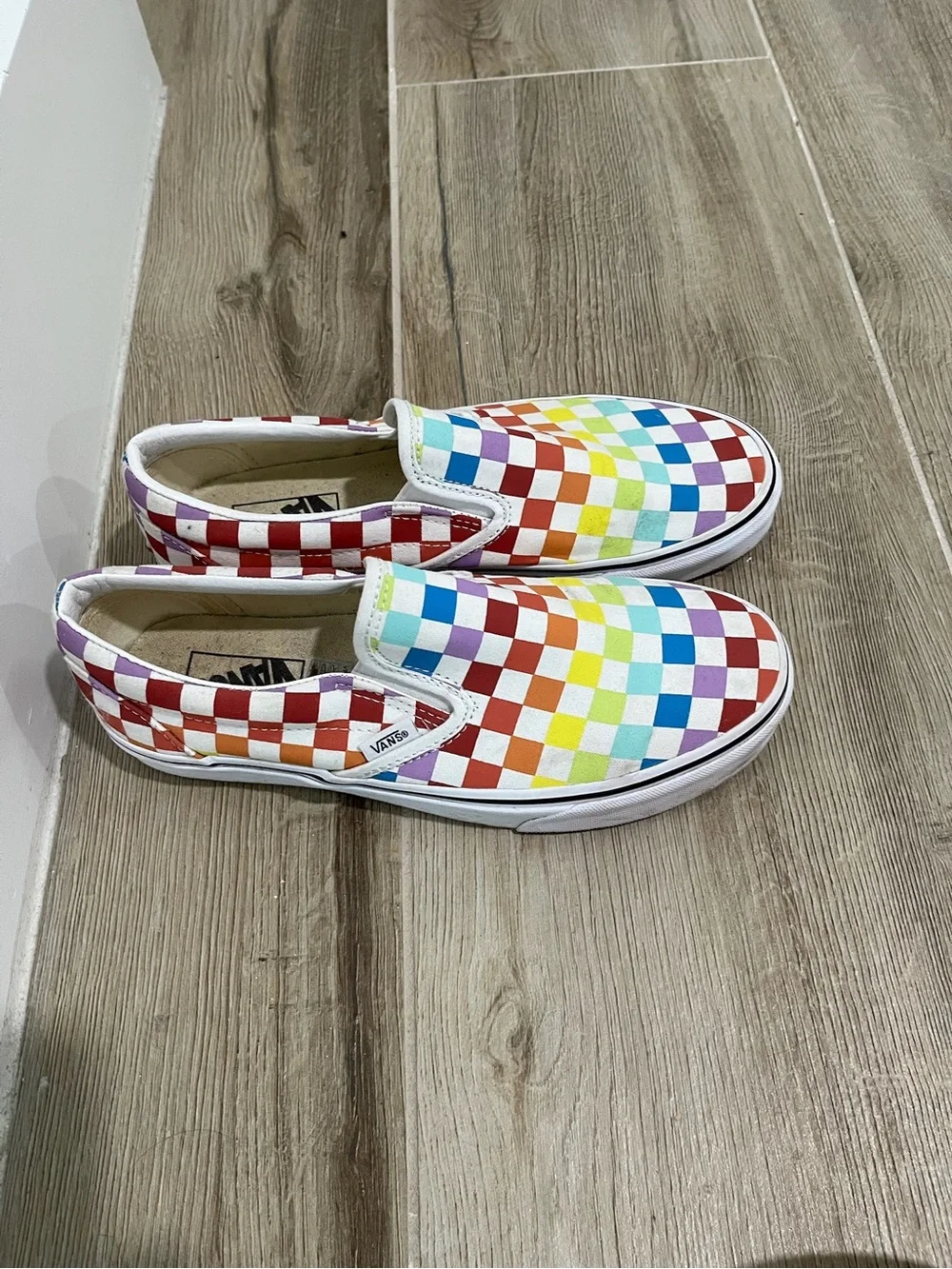 Vans Multicolor Rainbow Checker Slip-On Sneakers